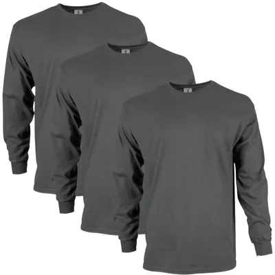 CAMISETA Gildan Ultra Cotton de Manga Larga - Pack de 3 - XL