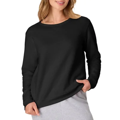 Sudadera Hanes XXL EcoSmart de Cuello Redondo en color Ébano