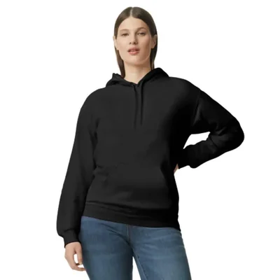 Sudadera SoftStyle con capucha Gildan GSF500 negra talla grande