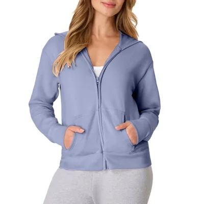 Sudadera con capucha Hanes EcoSmart con cremallera para mujer – Talla mediana