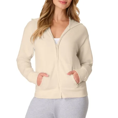 Sudadera con capucha Hanes EcoSmart Fleece con cremallera completa para mujer