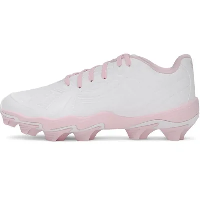 Botas de softball Under Armour Glyde Sola RM JR talla 5 color blanco para niñas