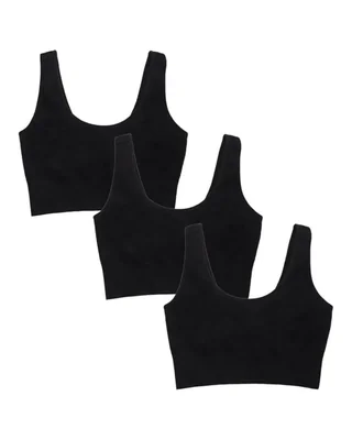 Fruit of the Loom Sujetador deportivo sin costuras de corte largo – Talla grande