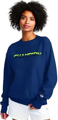 Sudadera Champion FLC Pullover para Mujer. GF569-586726-C+C Azul marino