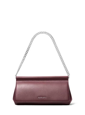 Bolso tipo clutch Michael Kors Carmine Mediano de Cuero Burdeos