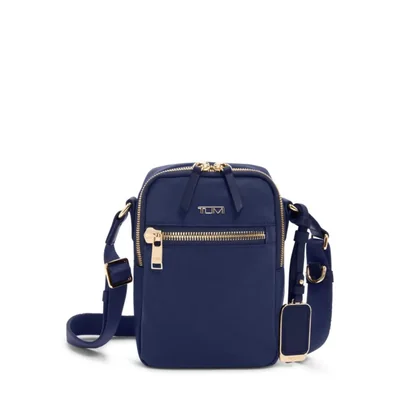 Bolso bandolera TUMI Persia Indigo/Dorado claro