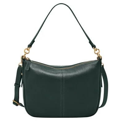 Bolso de mano Fossil Jolie de cuero 28 cm verde alpino