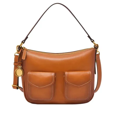 Bolso tipo cubo bandolera de cuero para mujer Fossil Jolie 28 cm