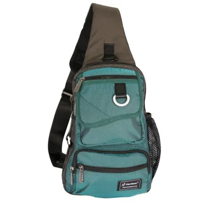 Bolso bandolera Vanlison 21x10x35 cm azul de nylon unisex