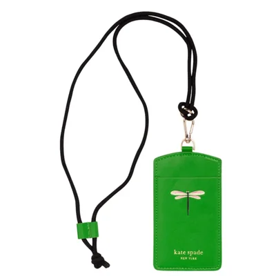Porta credenciales Kate Spade New York 124 × 73 cm Verde con libélula