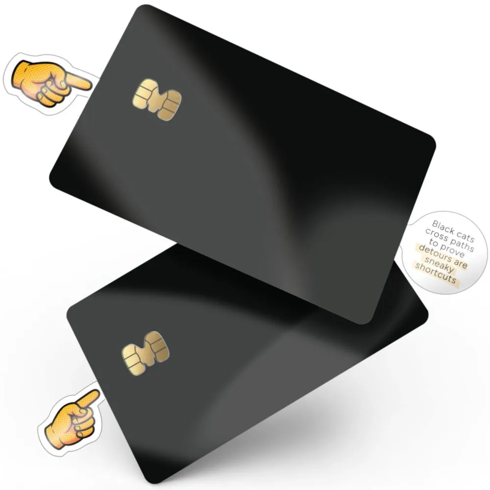 Pack de 2 cubiertas negras para tarjeta con chip MEMELEON