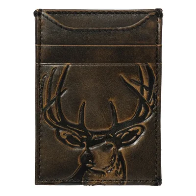 Cartera House of Jack Co. 7 cm con Clip de Dinero y Motivo de Ciervo