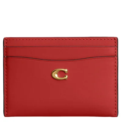 Porta tarjetas Coach de cuero de becerro 10 cm x 8 cm