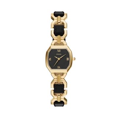 Reloj Fossil Harlow de Cuero y Oro 22 mm 3 ATM