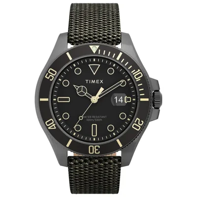 Reloj Timex Harborside Coast 43 mm con correa verde de tela