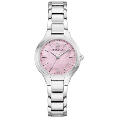 Reloj Bulova 96L356 Acabado Plateado con Esfera de Nácar para Mujer