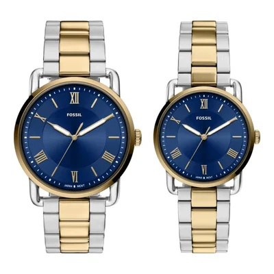 Set de Relojes Fossil Copeland Bicolor Acero Inoxidable