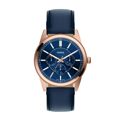 Reloj Fossil Pearson Multifunción de Cuero Azul Marino para Hombre