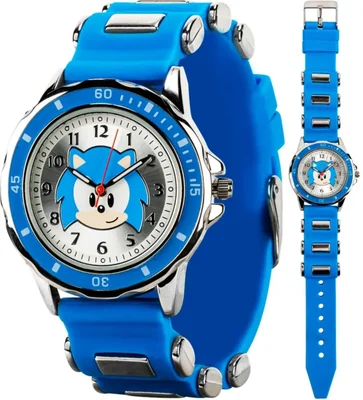 Reloj Analógico Accutime Sonic con Correa Azul y Resistente al Agua