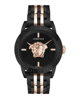 Reloj Versace V-Code 43 mm esfera negra bicolor