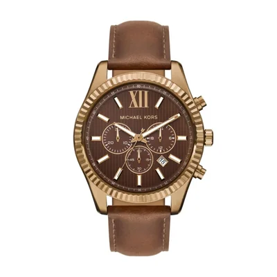 Reloj Michael Kors Lexington MK9286 de cuero marrón
