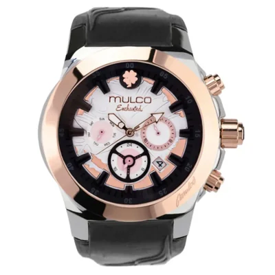 Reloj MULCO de lujo en oro rosa impermeable y analógico