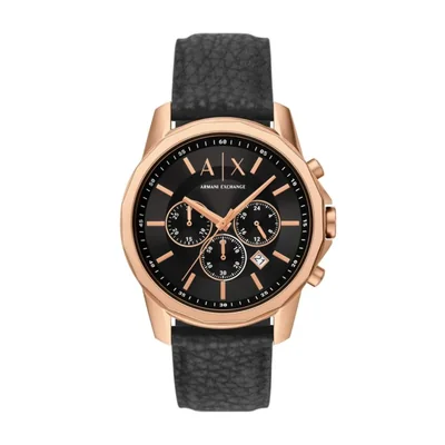 Reloj de hombre Armani Exchange A|X Cronógrafo negro de caucho