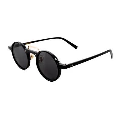 Baroc Toscana Black Lentes de Sol Redondos Unisex UV400 Acetato Negro Onix