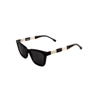 Lentes De Sol Emmet Cat Eye Unisex Blanco Negro UV400