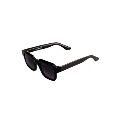 Lente Sol Emmet Retro Negro Verde UV400 Unisex TAC Gris