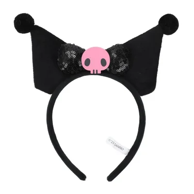 Cinta para la cabeza Bioworld Kuromi de peluche suave para cosplay