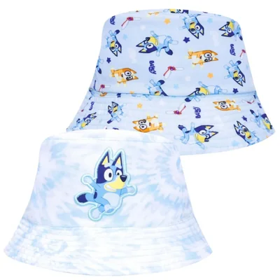 Gorra tipo cubo reversible Bluey para niños de 2 a 5 años con protección UV