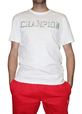Camiseta Champion Life Heritage Logo Grande Blanca