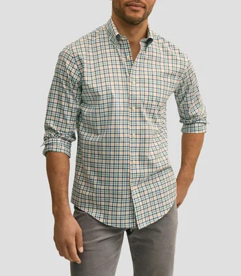 Camisa con cuadros manga larga Hombre