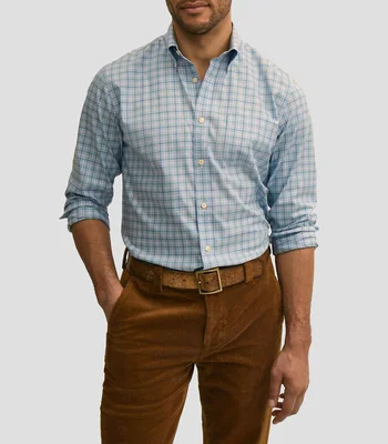 Camisa de cuadros manga larga Hombre
