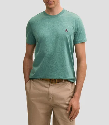 Playera cuello redondo manga corta jaspeada Hombre