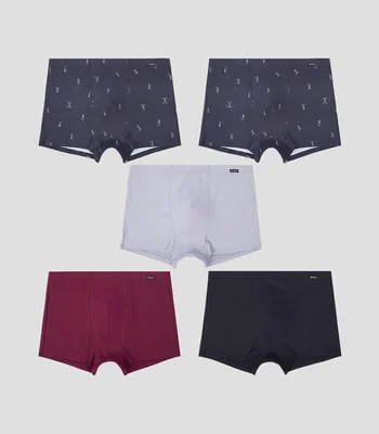 Set de Bóxers Cortos 5 Piezas Hombre