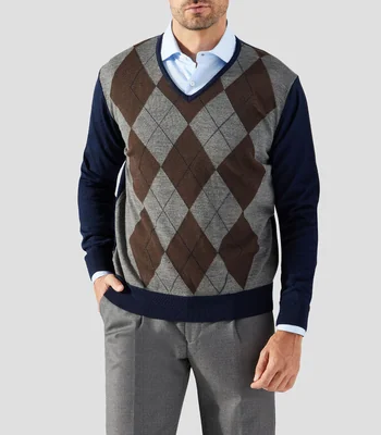 Suéter cuello V Hombre