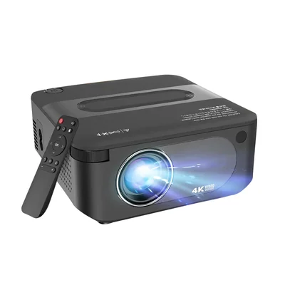 Proyector 4K Petukita Box Android 23000 Mini Portátil 1080P WiFi 6 Bluetooth 5.4 HiFi Negro