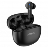 Acteck Audífonos Intrauriculares con Micrófono Flow Pro EF990, Inalámbrico, Bluetooth, Cancelación de Ruido, Negro