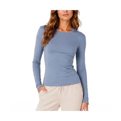 Camisa Cuello Redondo Afelpado Térmico Oscar Hackman para Mujer