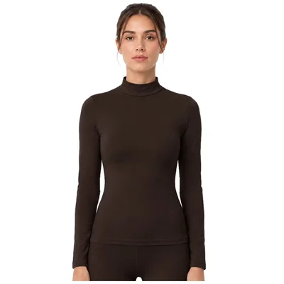 Camiseta Termic Cuello Ruso y Manga Larga Body Control para Mujer