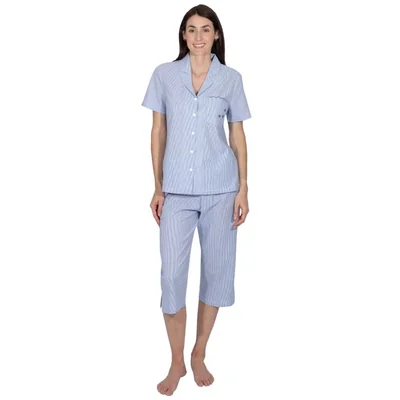 Pijama Camisa Y Pantalón Capri Creaciones Parisina para Mujer