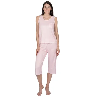 Pijama Top Y Pantalón Capri Creaciones Parisina para Mujer