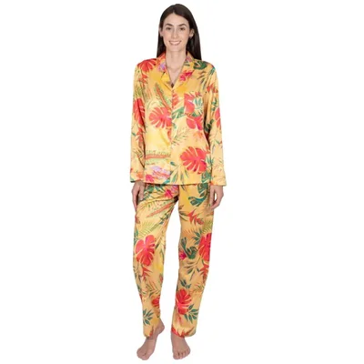 Pijama Camisa Y Pantalón Satin Lifestyler para Mujer