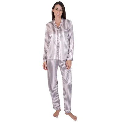 Pijama Camisa Y Pantalón Satin Creaciones Parisina para Mujer
