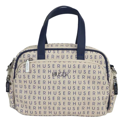 Bolsa Crossbody Azul Marino para Mujer Huser Monograma