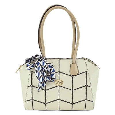 Bolsa Satchel Marfil Chatties para Mujer