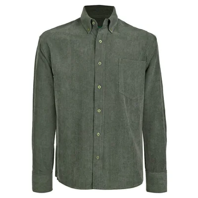Camisa Casual Relaxed Fit de Pana Inviernal Cavalatti para Hombre