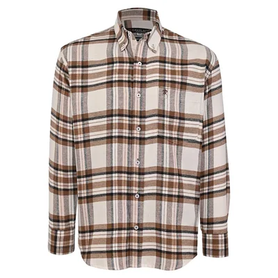 Camisa Casual Relaxed Fit en Franela Inviernal Cavalatti para Hombre